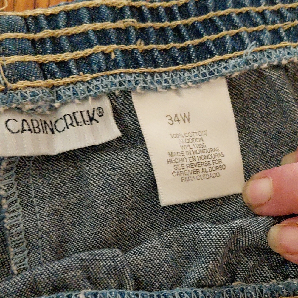 Cabin Creek Women's  Dark Blue Denim Jeans - Classic Strech Waistband Detail
